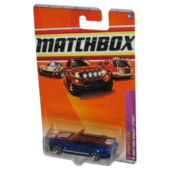 Matchbox Sports Cars (2009) Blue 2007 Ford Shelby GT500 Toy Car 7/100