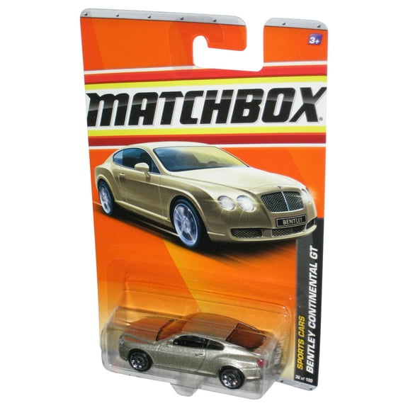 Matchbox Sports Cars (2010) Silver Bentley Continental GT Toy Car 36/100
