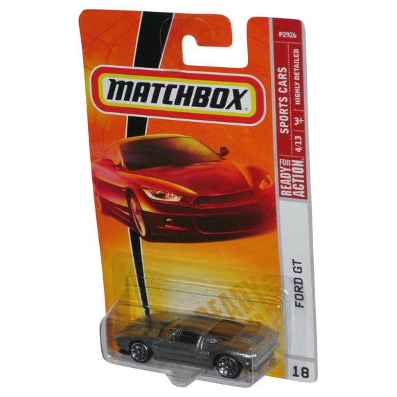 Matchbox Sports Cars 4/13 (2008) Silver Ford GT Toy Car #18