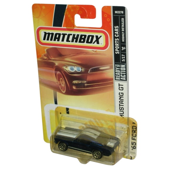 Matchbox Sports Cars 5/17 (2007) Blue '65 Ford Mustang GT Car #13 - (Plastic Loose From Card)