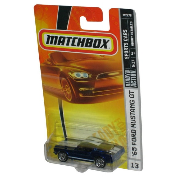 Matchbox Sports Cars 5/17 (2007) Blue '65 Ford Mustang GT Car #13