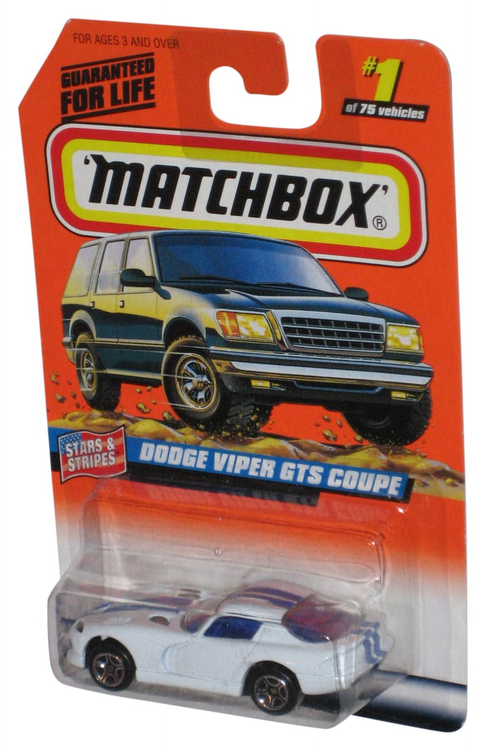 Matchbox Stars & Stripes (1997) White Dodge Viper GTS Coupe