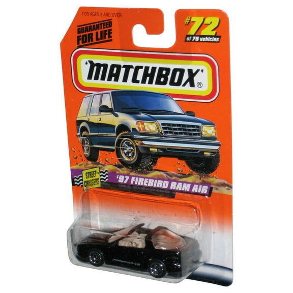 Matchbox Street Cruisers (1997) Black '97 Firebird Ram Air Toy Car #72/75