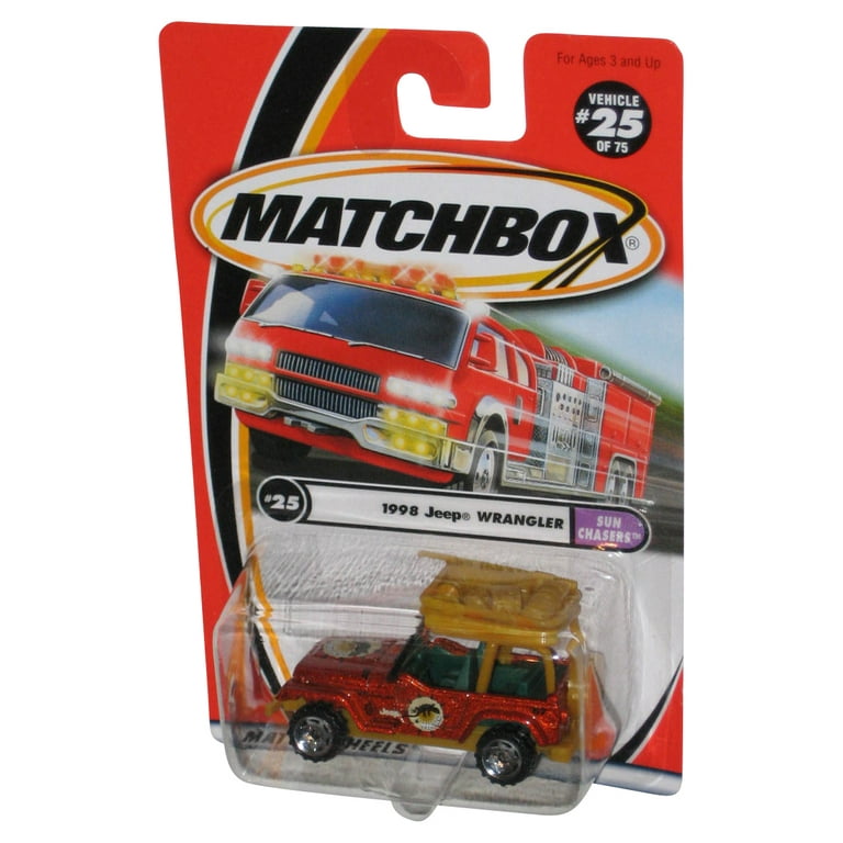 Matchbox Sun Chasers 1998 Jeep Wrangler Metallic Orange Die-Cast