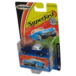 Matchbox Superfast (2004) Mattel Blue 1957 Corvette Die-Cast Toy Car #68