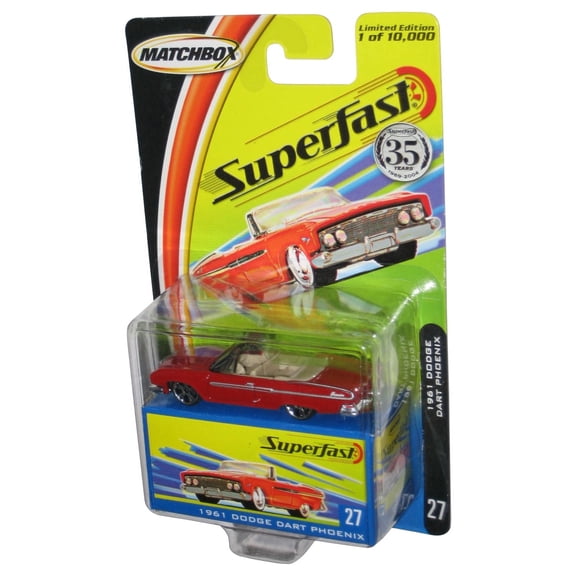 Matchbox Superfast (2004) Red 1961 Dodge Dart Phoenix Toy Car #27