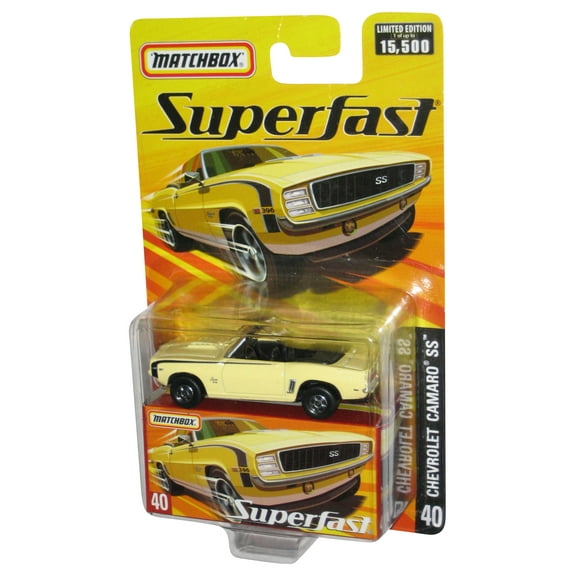 Matchbox Superfast (2005) Cream Yellow Chevrolet Camaro SS Toy Car #40