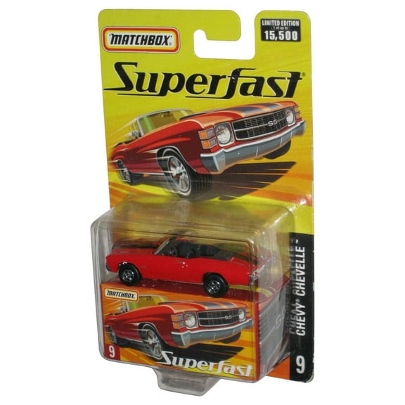 Matchbox Superfast (2005) Mattel Red Chevy Chevelle Toy Car #9