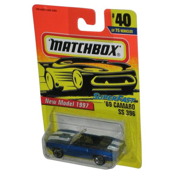 Matchbox Superfast New Model 1997 Blue '69 Camaro SS 396 Car #40/75