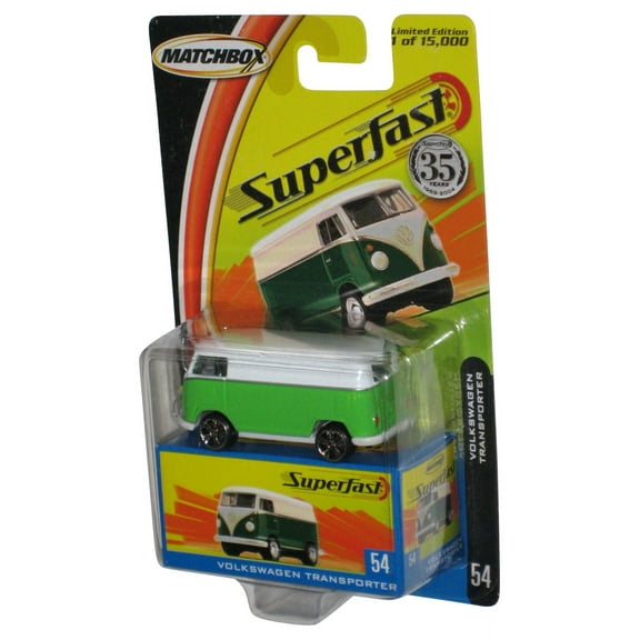 Matchbox Superfast Volkswagen Transporter Green & White Die-Cast Toy Car #54