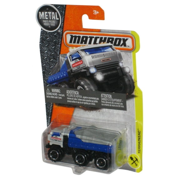 Matchbox Terrainiac (2016) Blue & Silver Construction Toy Truck 43/125