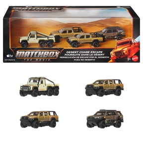 Matchbox Desert Chase Escape 4-Pack of 1:64 Scale Die-Cast Vehicles from the Movie, Collectible Set