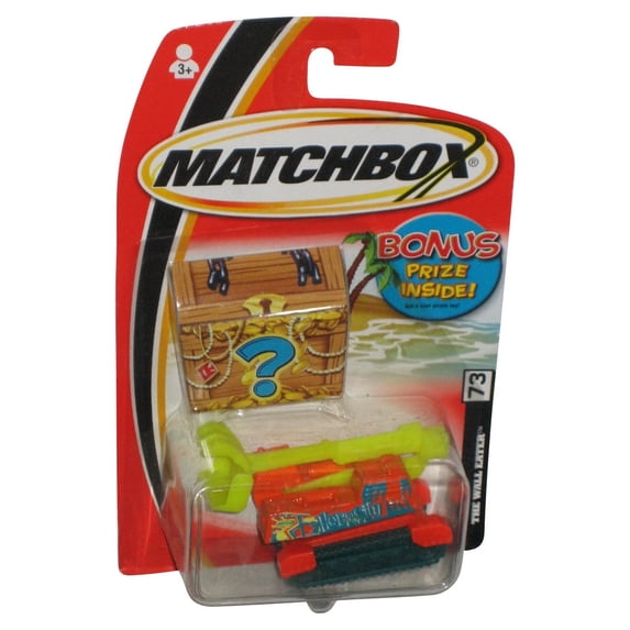 Matchbox The Wall Eater (2004) Orange & Yellow Toy #73 - (Bonus Treasure Chest Card)