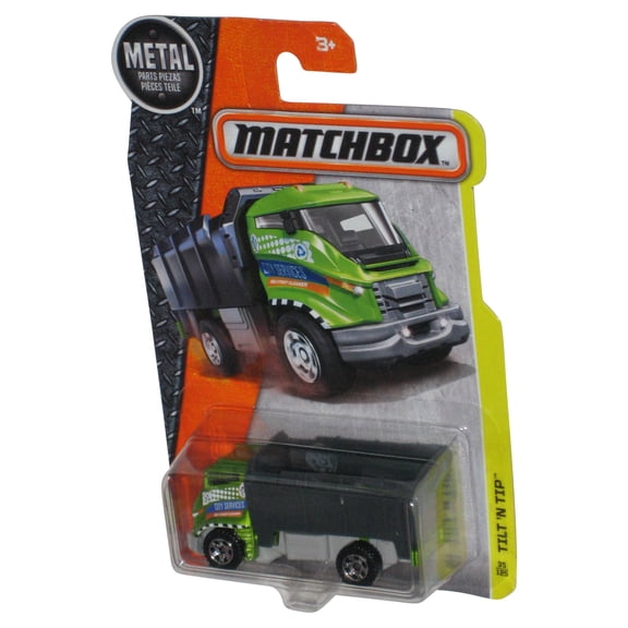 Matchbox Tilt N Tip (2015) Mattel Green & Black Metal Toy Truck 35/125