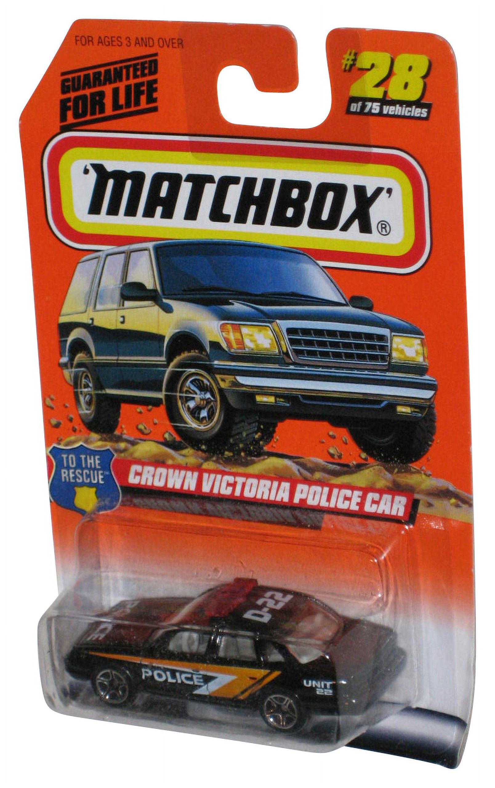 Matchbox To The Rescue (1997) Black Crown Victoria Police Car Toy