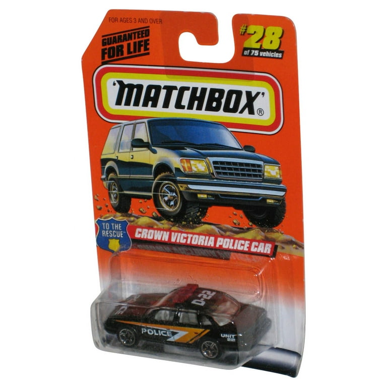 Matchbox To The Rescue (1997) Black Crown Victoria Police Car Toy