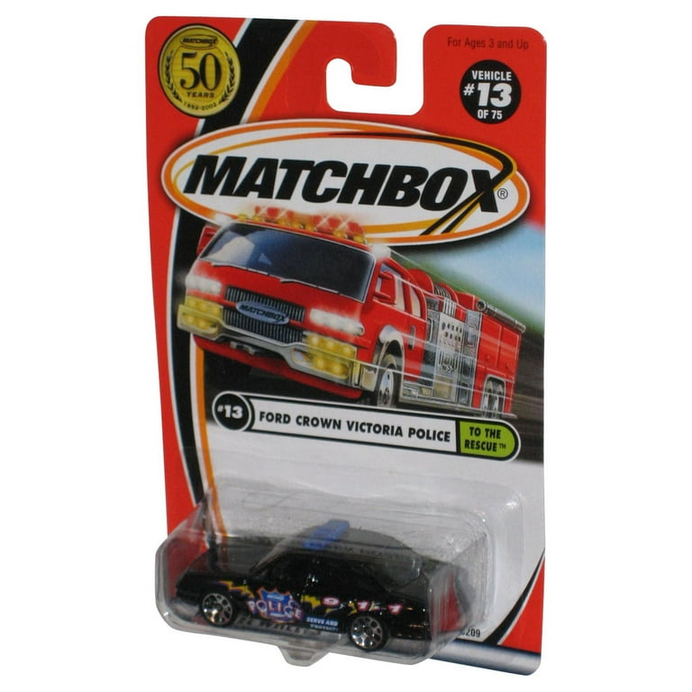 Matchbox To The Rescue (2001) Black Ford Crown Victoria Police Toy