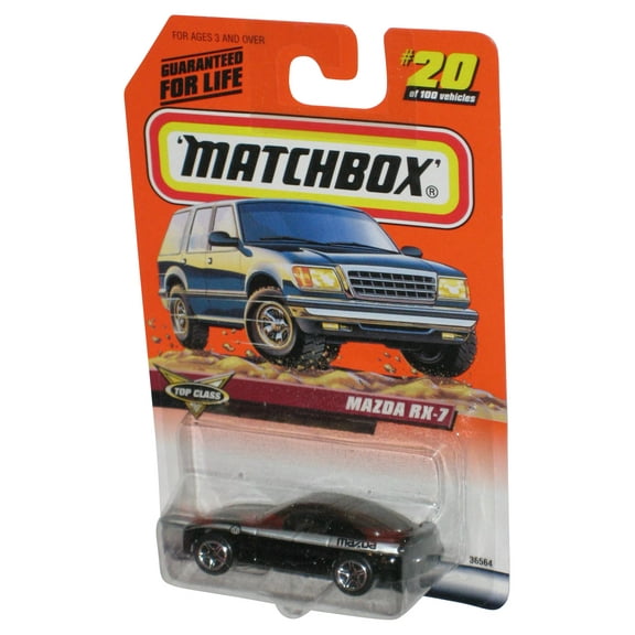 Matchbox Top Class (1998) Black Mazda RX-7 Die-Cast Toy Car 20/100