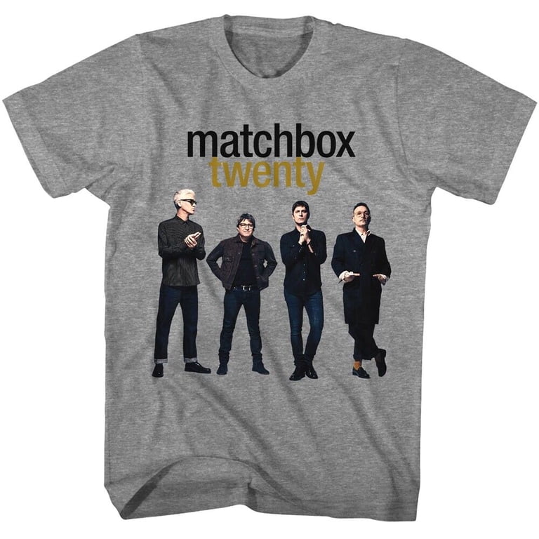 Matchbox Twenty Band Members Men's T Shirt - M, Graphite Gray