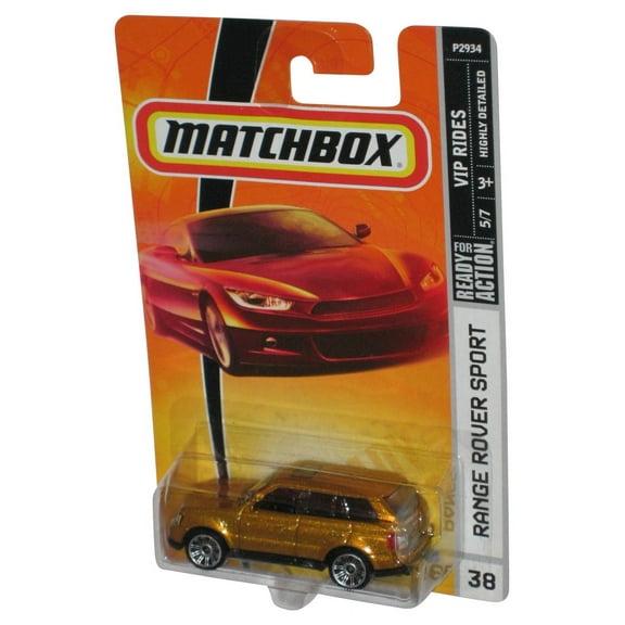 Matchbox VIP Rides (2008) Gold Range Rover Sport Toy Car #38