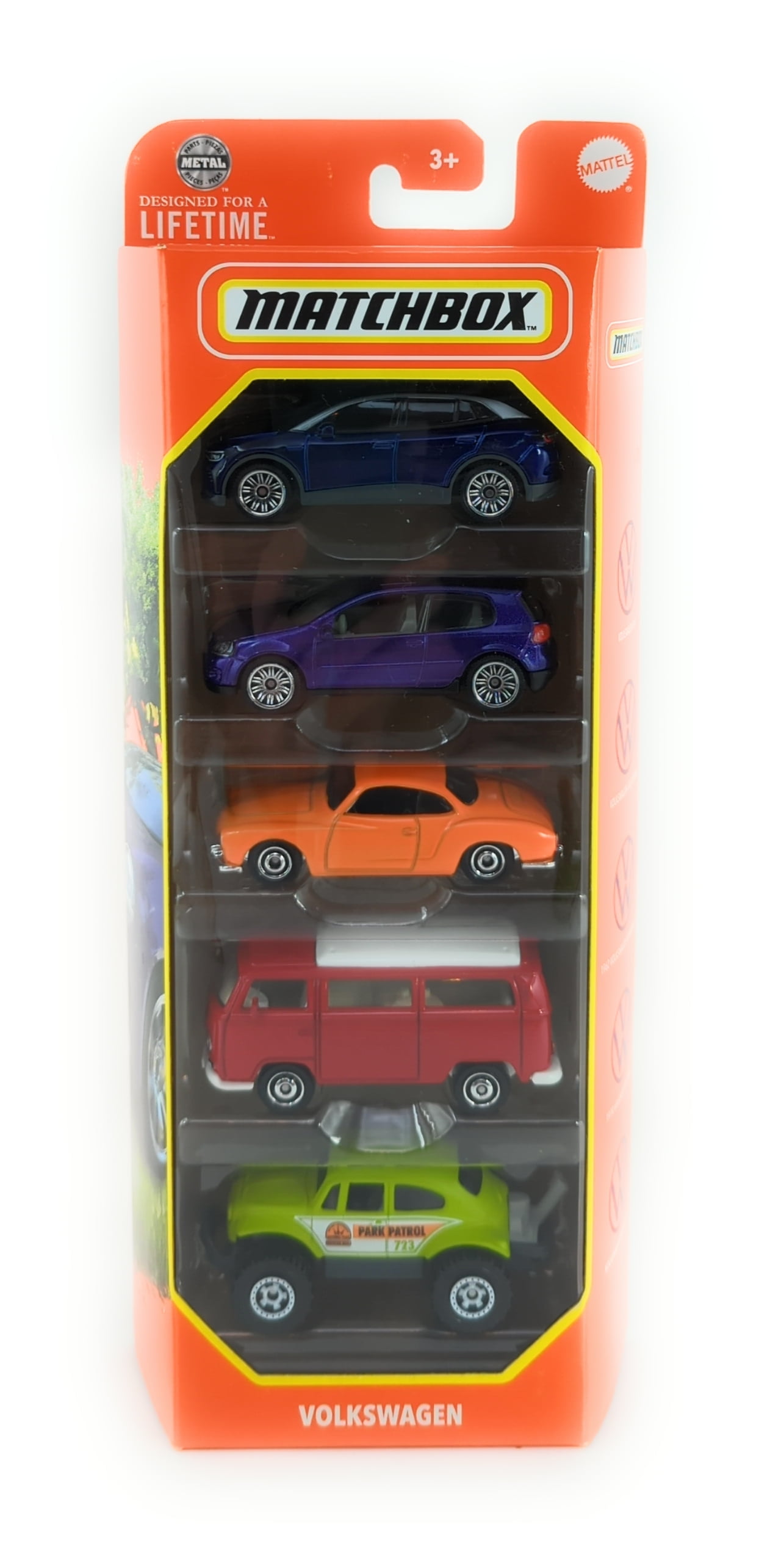 Matchbox Volkswagen 5 Car Pack 1:64 Scale Die Cast Vehicles - VW