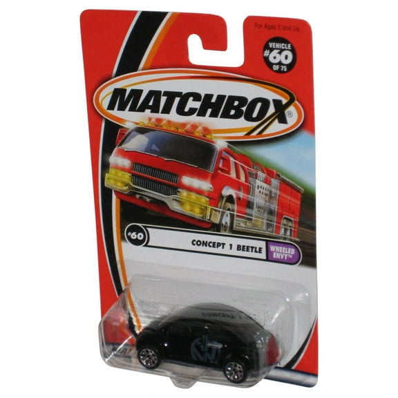 Matchbox Wheeled Envy (2000) Black Concept 1 Beetle Toy Car 60/75