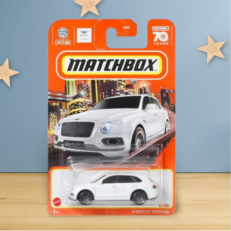 Matchbox White '18 Bentley Bentayga (2022) Mattel Die-Cast Metal