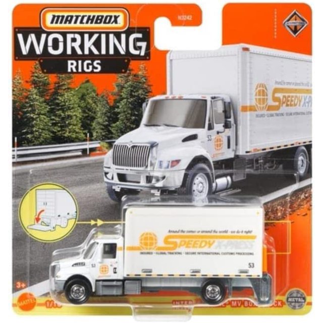 Matchbox Working Rigs International MV Box Truck 1/16 (White)