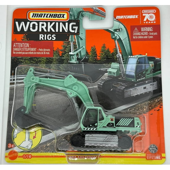 Matchbox Working Rigs MBX Excavator (Green)