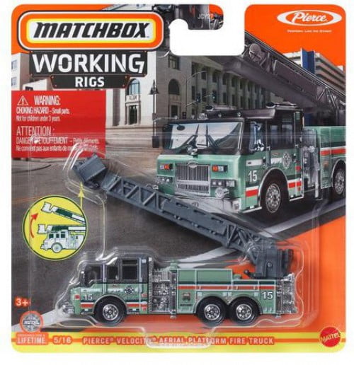 Matchbox Working Rigs Pierce Velocity Aerial Platform Fire Truck Diecast Vehicle