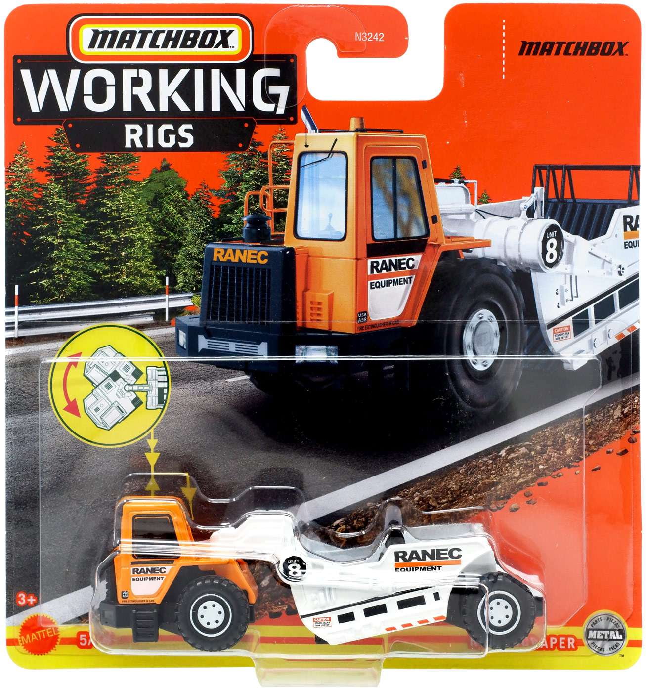 Matchbox Working Rigs Road Scraper Diecast Vehicle - Walmart.com