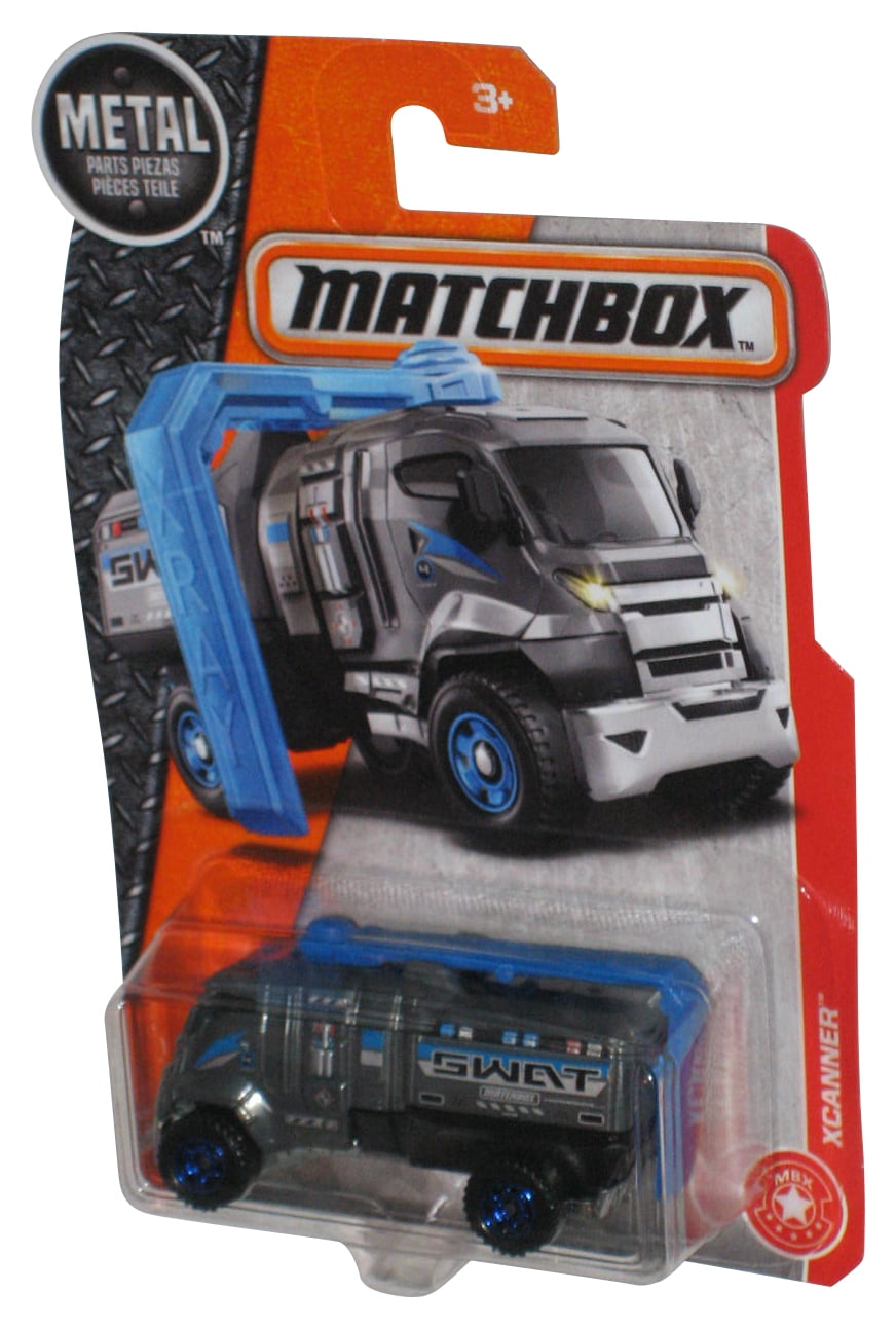 Matchbox Xcanner Swat Silver & Blue (2016) Mattel Toy Car 65/125 ...