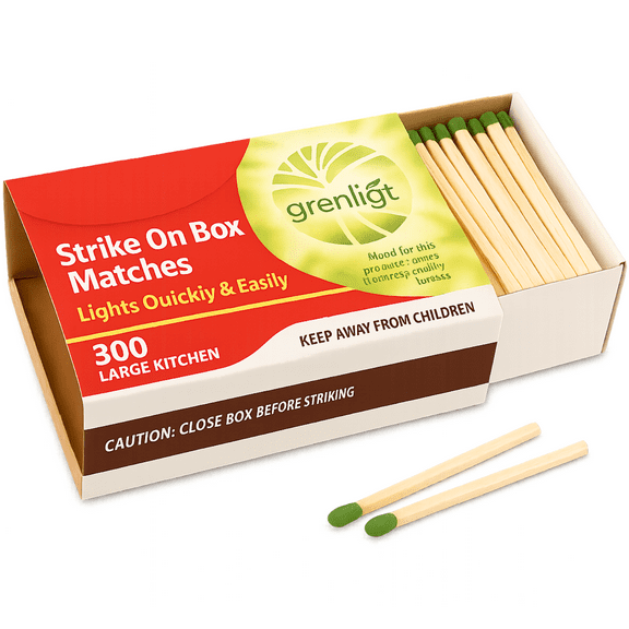 Matches - Kitchen Matches, 300-ct. Pack - Perfect for Fireplace, Wood, Grill & More