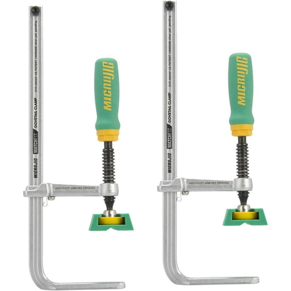 Matchfit Anti-Pivot Dovetail Clamp (2-PACK) Spring Clamp Arm Prevents Dropping, Compatible with 1/2" 14-Degree Dovetail Bit to Create Custom Tracks, Save Time & Eliminate Expensive T-Tracks