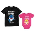 thumbnail image 1 of Matching Baby Shark Shirts for Daddy Baby Set for Father and Baby Outfits Gift Daddy Black XX-Large / Baby Wow pink 24M (18-24M), 1 of 7