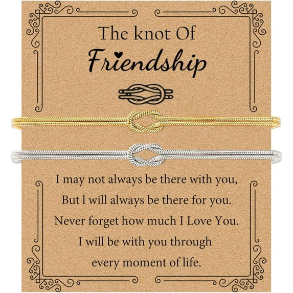 Matching Bracelets for Couples Love Knot Bracelet Pinky Promise Soulmate Relationship Friendship Bracelets Forever Infinity Jewelry Gifts for Women Teen Her Him