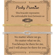 Matching Bracelets for Couples Love Knot Bracelet Pinky Promise Soulmate Relationship Friendship Bracelets Forever Infinity Jewelry Gifts for Women Her Him