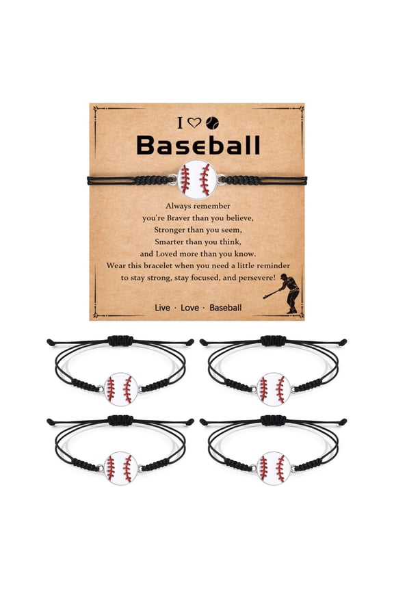 Matching Bracelets for Women & Men,  Sports Ball Bracelets, Inspirational Encouragement Gifts for Players Fans Coach Team, Graduation Valentine's Day Gifts for Boys & Girls