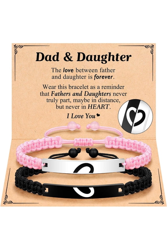 Matching Bracelets for Couples, Dad&Daughter, Brother&Sister, Fathers Day Valentines Christmas Birthday Gifts