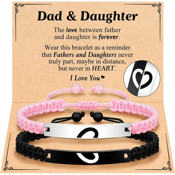 Matching Bracelets for Couples, Dad&Daughter, Brother&Sister, Fathers Day Valentines Christmas Birthday Gifts