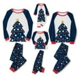 Matching Christmas Family Pajamas Set, Tree Print Color Matching