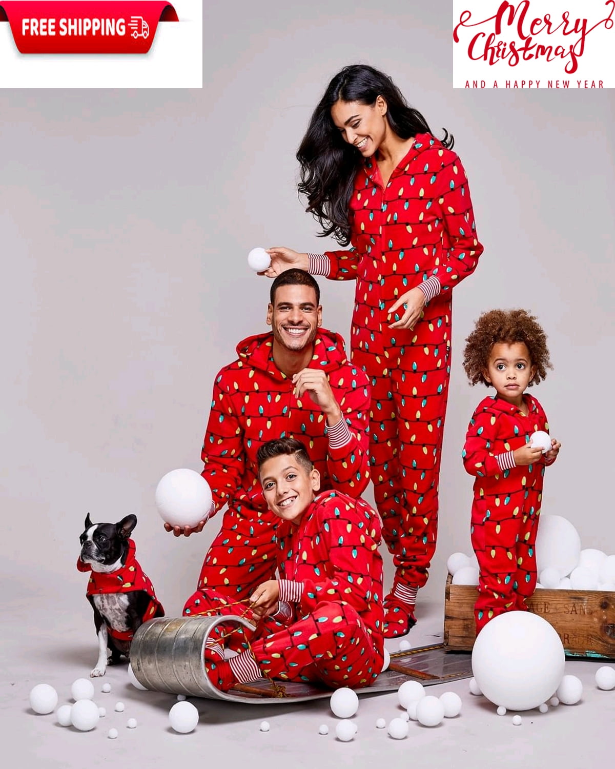 Matching Christmas Onesies Pajamas for Family Holiday PJs for