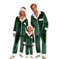 thumbnail image 1 of Matching Christmas Pajamas for Family Pjs Long Sleeve Button down Holiday Nightwear Top and Pants 2 Piece Set Family Christmas Printed Parent Child Outfit, 1 of 6