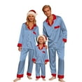 thumbnail image 1 of Matching Christmas Pajamas for Family Silk Christmas Pajamas Long Sleeve Button down Festival Party Sleepwear Top and Pajamas Pants Christmas Pajama Set Family, 1 of 7