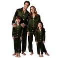 thumbnail image 1 of Matching Christmas Pajamas for Family Silk Pjs Long Sleeve Button down Holiday Home Sleepwear Set Family Christmas Outfits Womens Matching Christmas Pajamas, 1 of 7