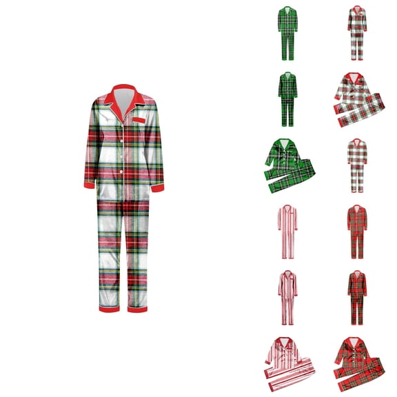 Matching Christmas Pajamas For Family,Christmas Family Pajamas Matching Sets Xmas Pjs for Womens Mens Holiday Home Sleepwear Set Jammies