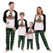 Matching Christmas Pajamas Grinch - TKing Fashion 2024 New Family Christmas Pajamas Matching Sets Grinch, Holiday Xmas Jammies Sleepwear for Couples Adult Kids, Toddler 18 Months