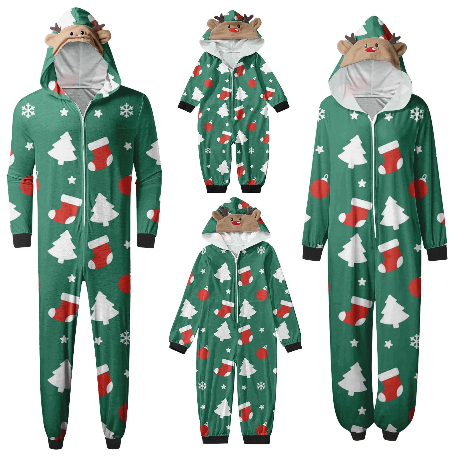 Matching Christmas Pajamas Sets for Adults and Kids Fleece Pajamas Suit