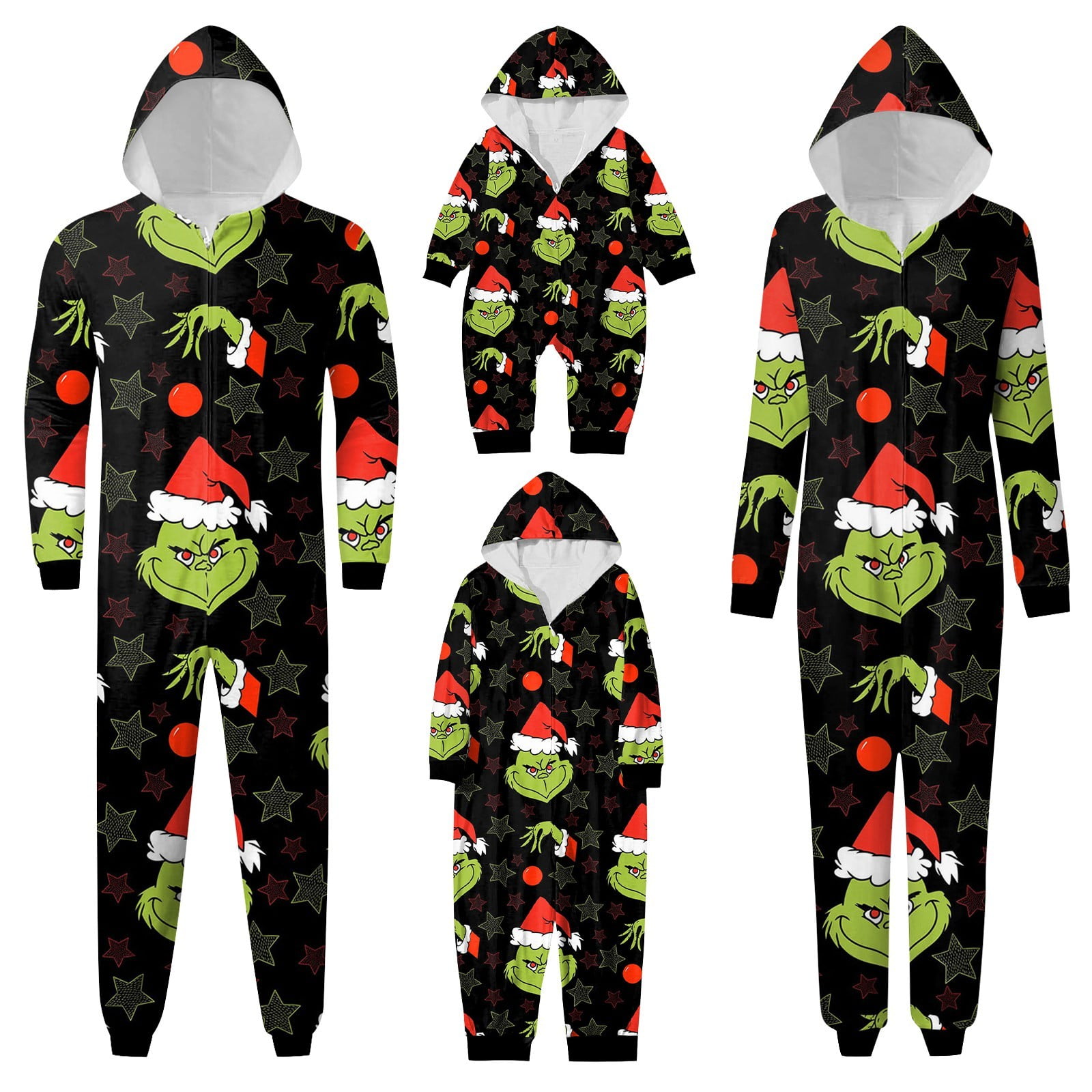 Matching Christmas Pajamas for Family (Black) - Cozy Christmas Pjs for ...