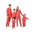 thumbnail image 1 of Matching Christmas Pajamas for Family Long Sleeve Santa Print Hooded Romper Zip Up Jumpsuits, 1 of 4